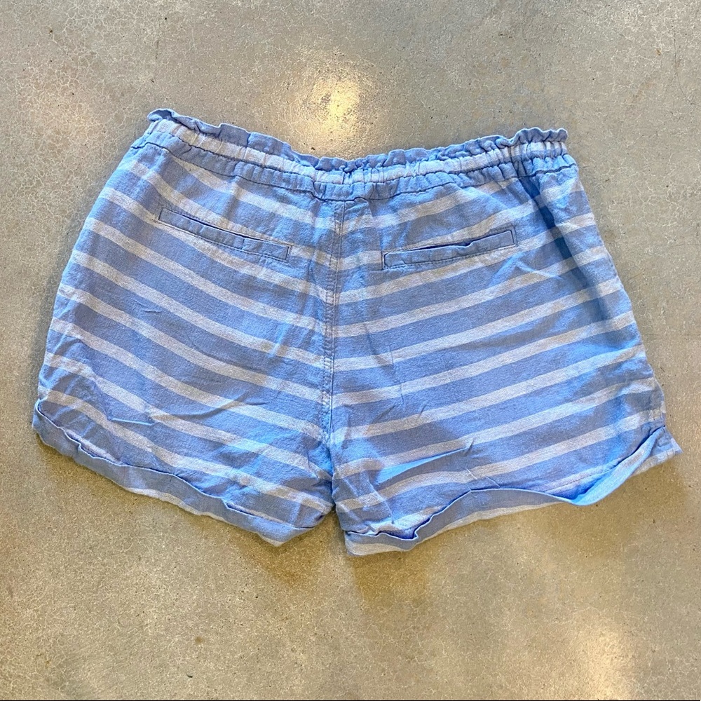 Old Navy Blue Striped Linen Blend Shorts - Picture 4 of 4